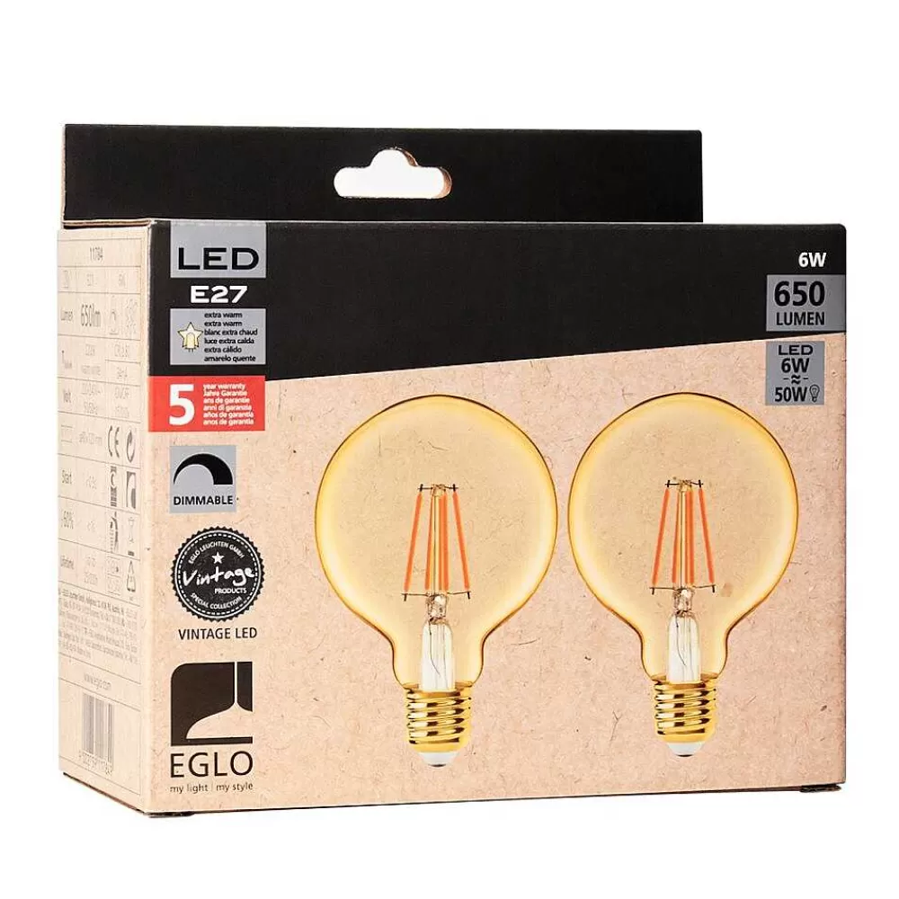 hofstein E27 Lot De 2 Led 6 Watts 2200 Kelvins 650 Lumens