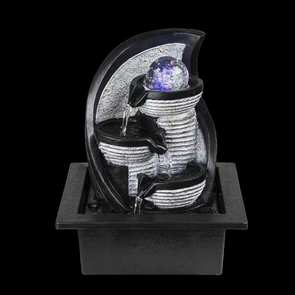 Luminaires Globo Lighting Fontaine Globo Albert Led Gris, 4 Lumieres, Changeur De Couleurs