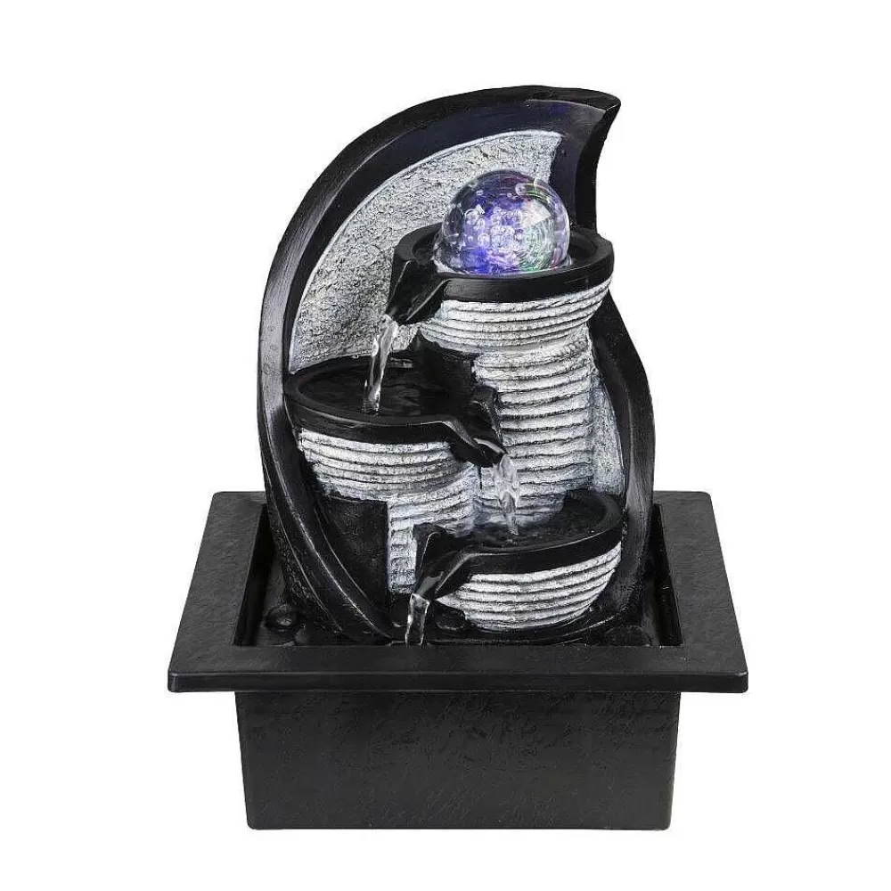 Luminaires Globo Lighting Fontaine Globo Albert Led Gris, 4 Lumieres, Changeur De Couleurs