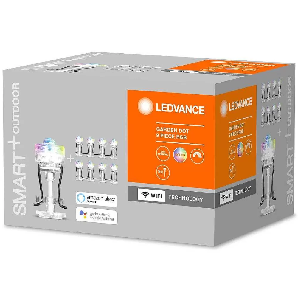 Luminaires Ledvance Guirlande Ledvance Garden Dot Transparent, 1 Lumiere, Changeur De Couleurs