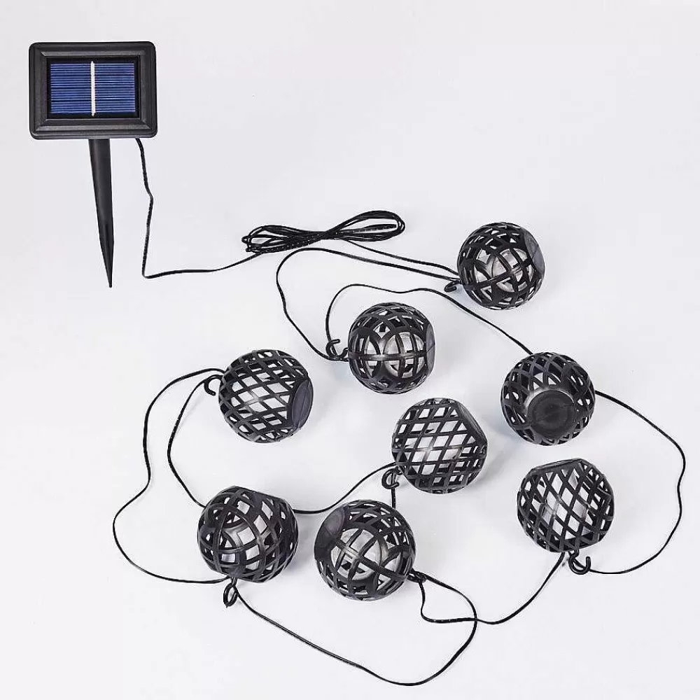 hofstein Guirlande Lumineuse Solaire Torpo Led Noir, Blanc, 96 Lumieres