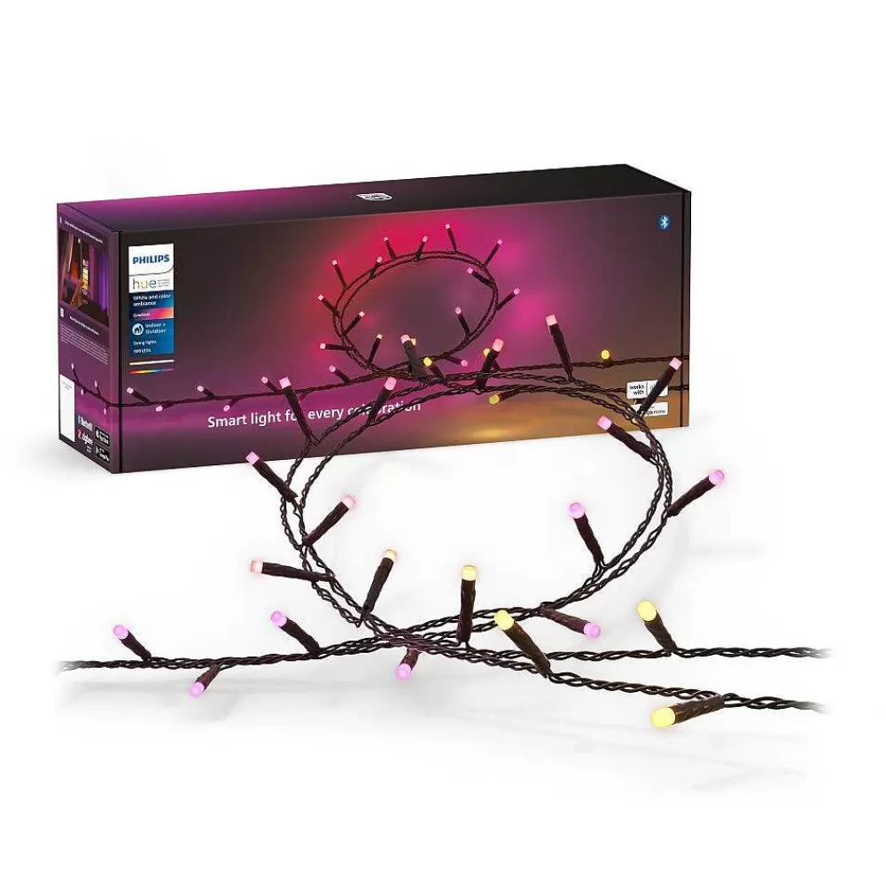 Luminaires Philips Guirlande Philips Hue Festavia Led Noir, 500 Lumieres, Changeur De Couleurs
