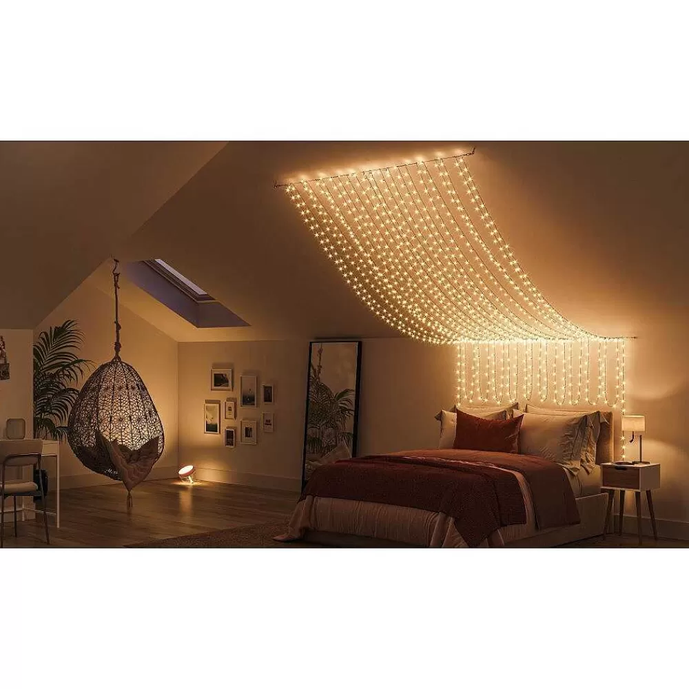 Luminaires Philips Guirlande Philips Hue Festavia Led Noir, 500 Lumieres, Changeur De Couleurs