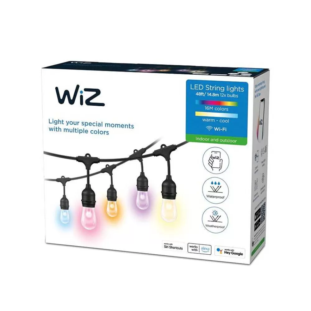 Luminaires Philips Guirlande Philips Wiz Led Noir, 1 Lumiere, Changeur De Couleurs