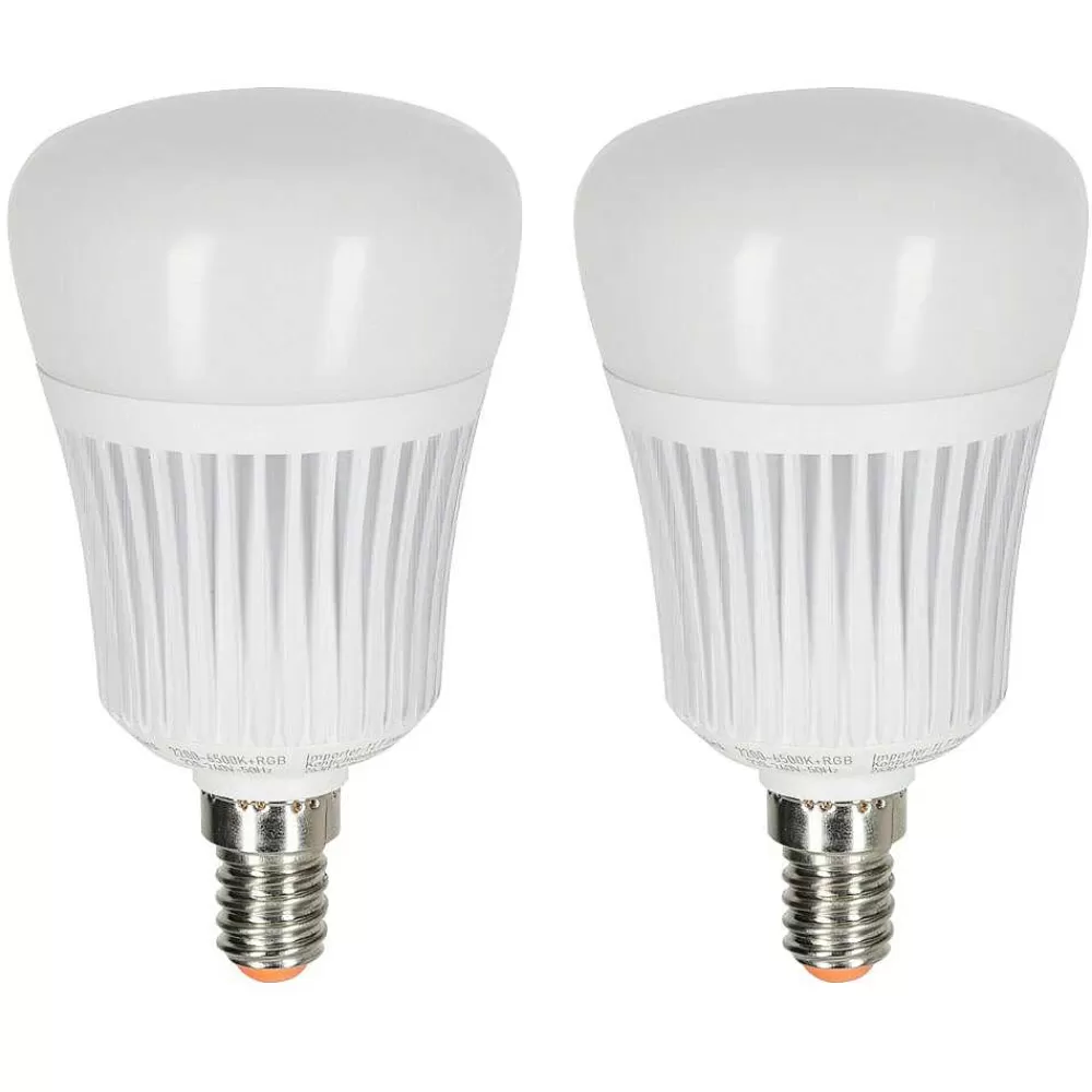Idual E14 Led Rgb 7 Watt 2200-6500 Kelvin 470 Lumen Lot De 2 Avec Telecommande