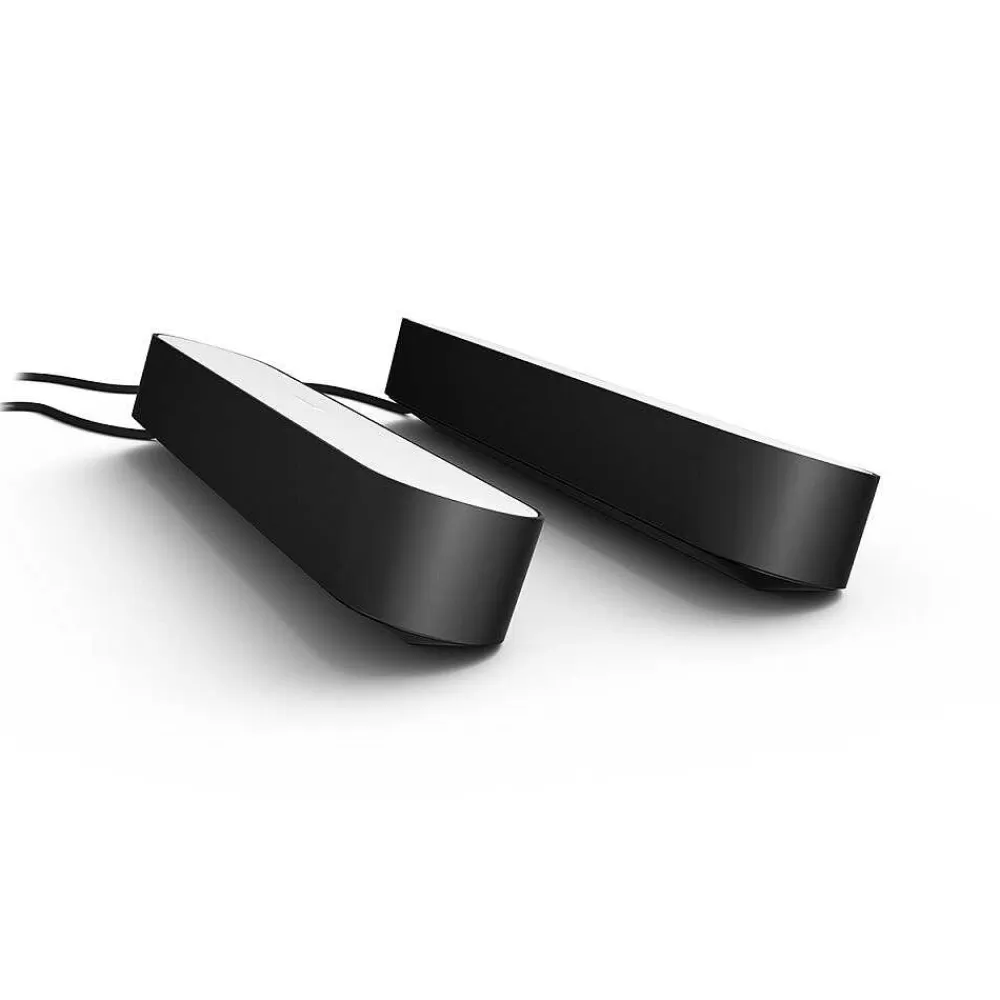 Luminaires Philips Kit De Base Double Philips Hue Ambiance White & Color Play Lightbar Led Noir, 2 Lumieres, Changeur De Couleurs