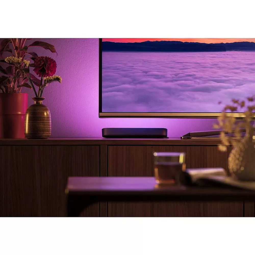Luminaires Philips Kit De Base Double Philips Hue Ambiance White & Color Play Lightbar Led Noir, 2 Lumieres, Changeur De Couleurs