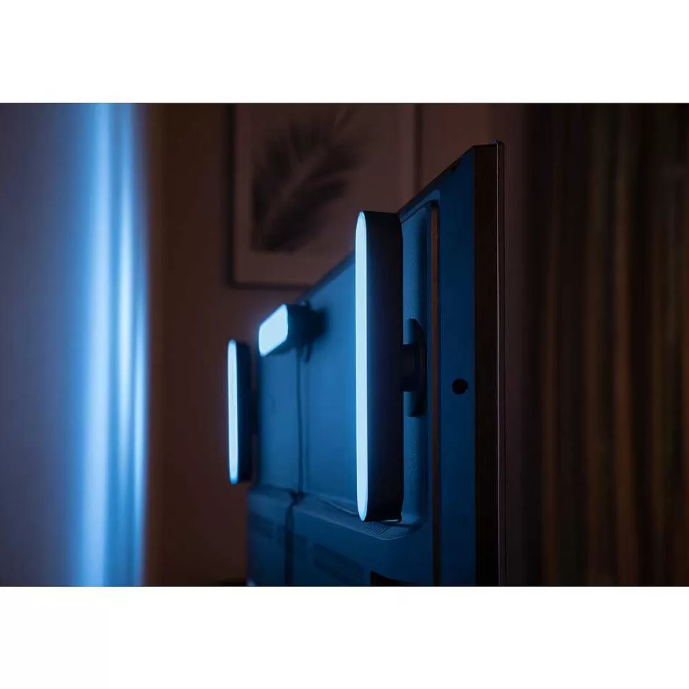 Luminaires Philips Kit De Base Double Philips Hue Ambiance White & Color Play Lightbar Led Noir, 2 Lumieres, Changeur De Couleurs