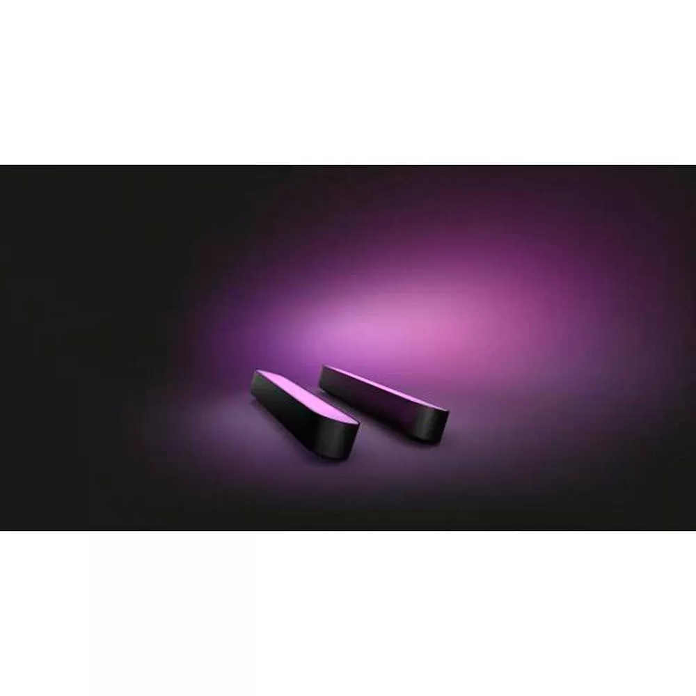 Luminaires Philips Kit De Base Double Philips Hue Ambiance White & Color Play Lightbar Led Noir, 2 Lumieres, Changeur De Couleurs