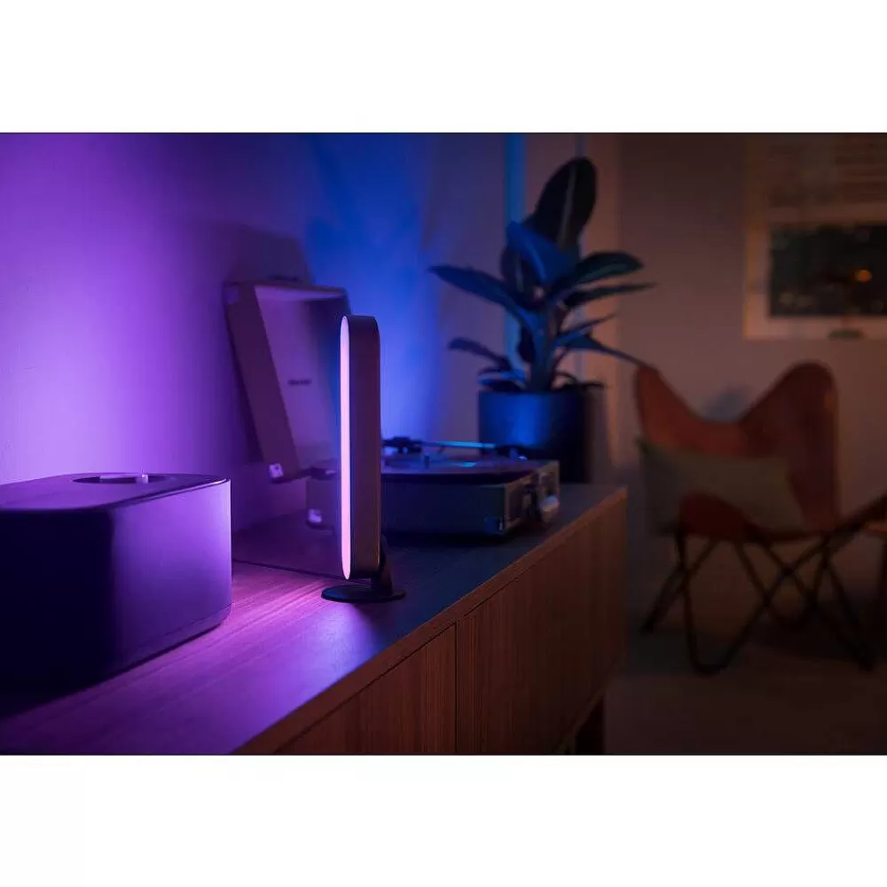 Luminaires Philips Kit De Base Double Philips Hue Ambiance White & Color Play Lightbar Led Noir, 2 Lumieres, Changeur De Couleurs