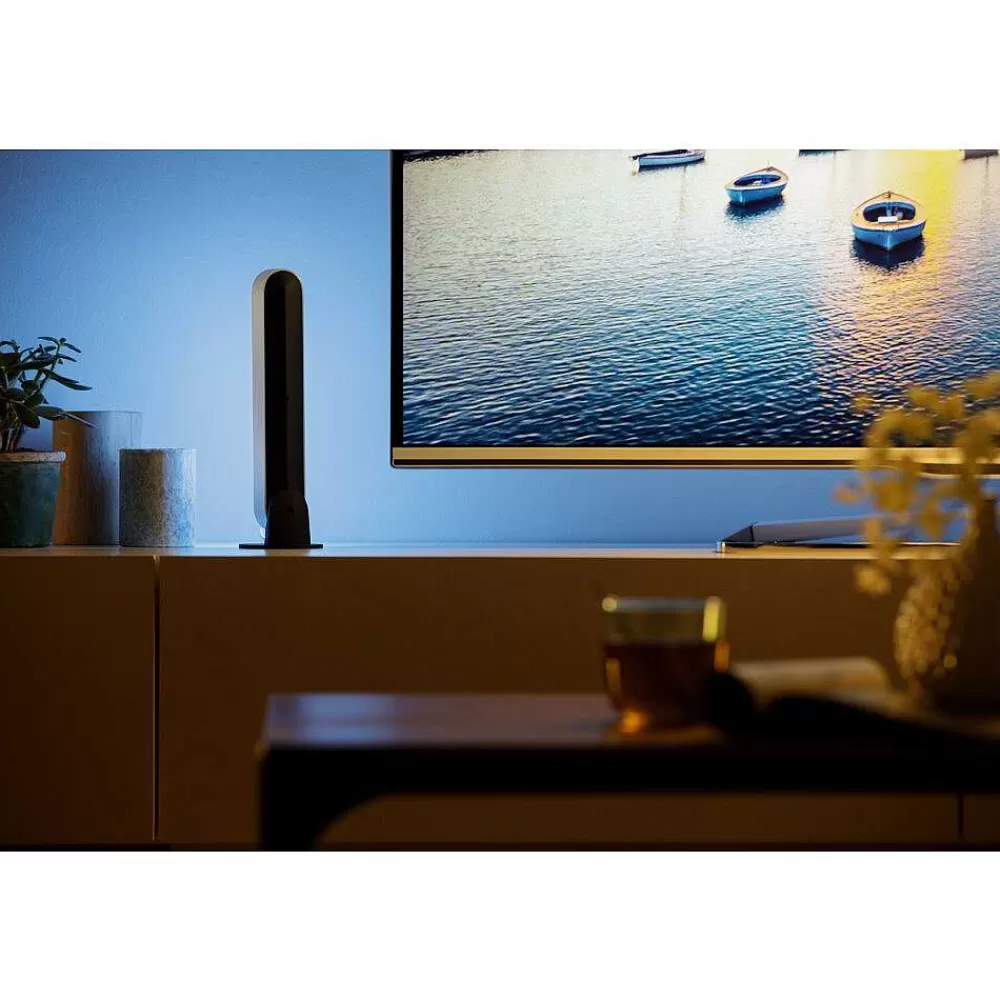 Luminaires Philips Kit De Base Double Philips Hue Ambiance White & Color Play Lightbar Led Noir, 2 Lumieres, Changeur De Couleurs