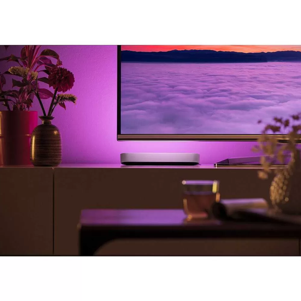 Luminaires Philips Kit De Base Double Philips Hue Ambiance White & Color Play Lightbar Led Noir, Blanc, 2 Lumieres, Changeur De Couleurs