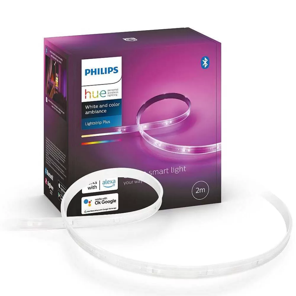 Luminaires Philips Kit De Base Philips Hue Ambiance White & Color Lightstrip Plus Led, 1 Lumiere, Changeur De Couleurs