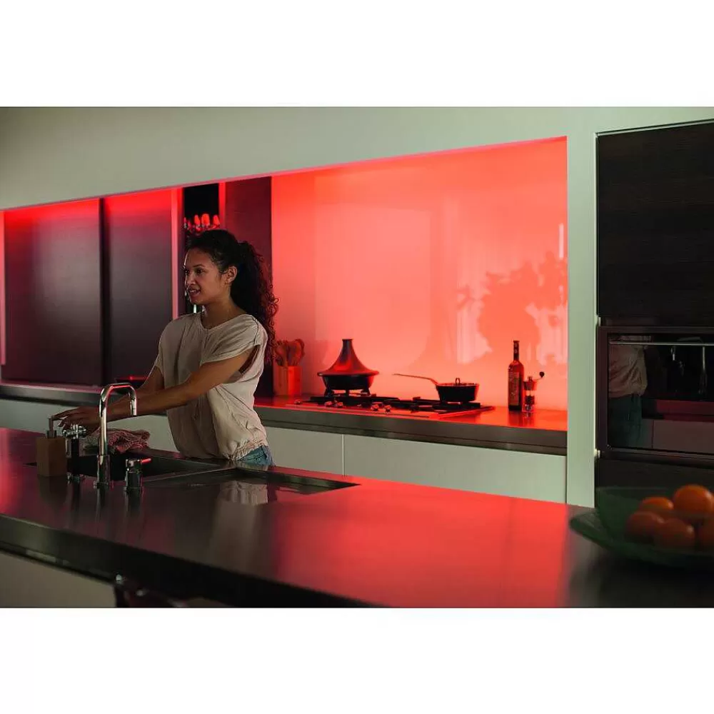 Luminaires Philips Kit D'Extension Philips Hue Ambiance White & Color Lightstrip Plus Led, 1 Lumiere, Changeur De Couleurs