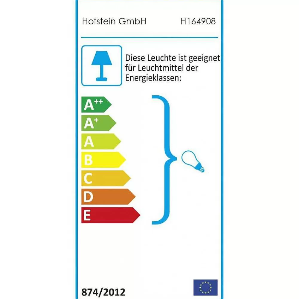 hofstein Lampadaire Caserta Acier Inoxydable, 1 Lumiere