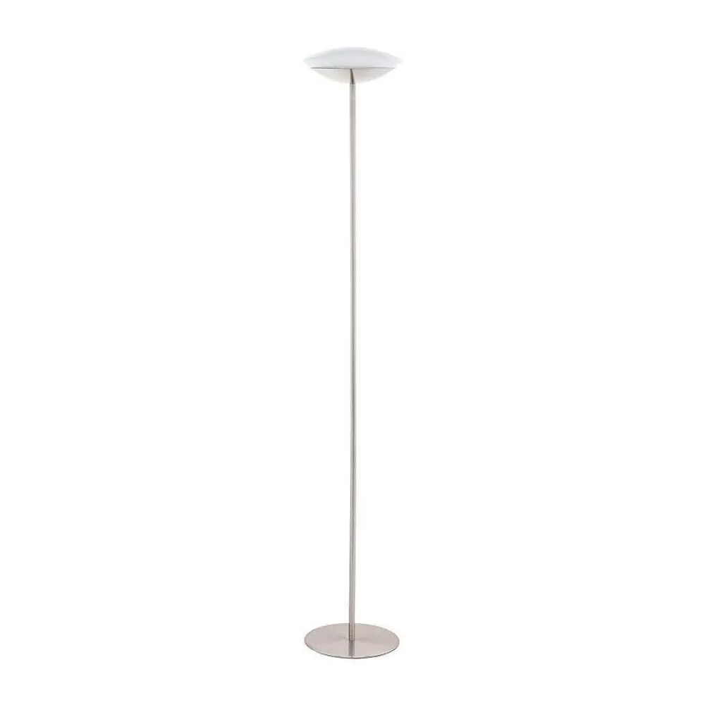 Luminaires Eglo Lampadaire Eglo Connect Frattina-C Led Nickel Mat, 1 Lumiere, Changeur De Couleurs
