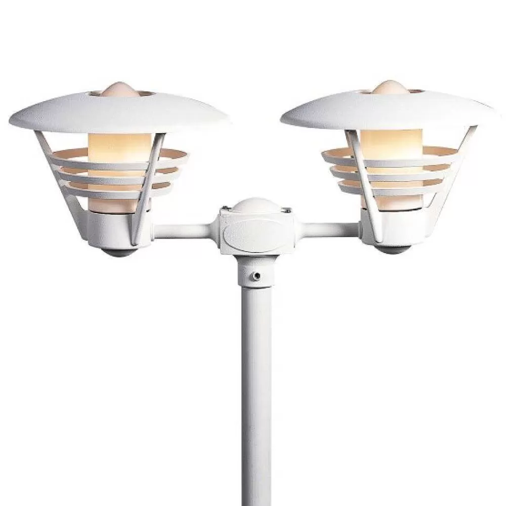 Luminaires Konstsmide Lampadaire Exterieur Konstsmide Gemini Blanc, 2 Lumieres