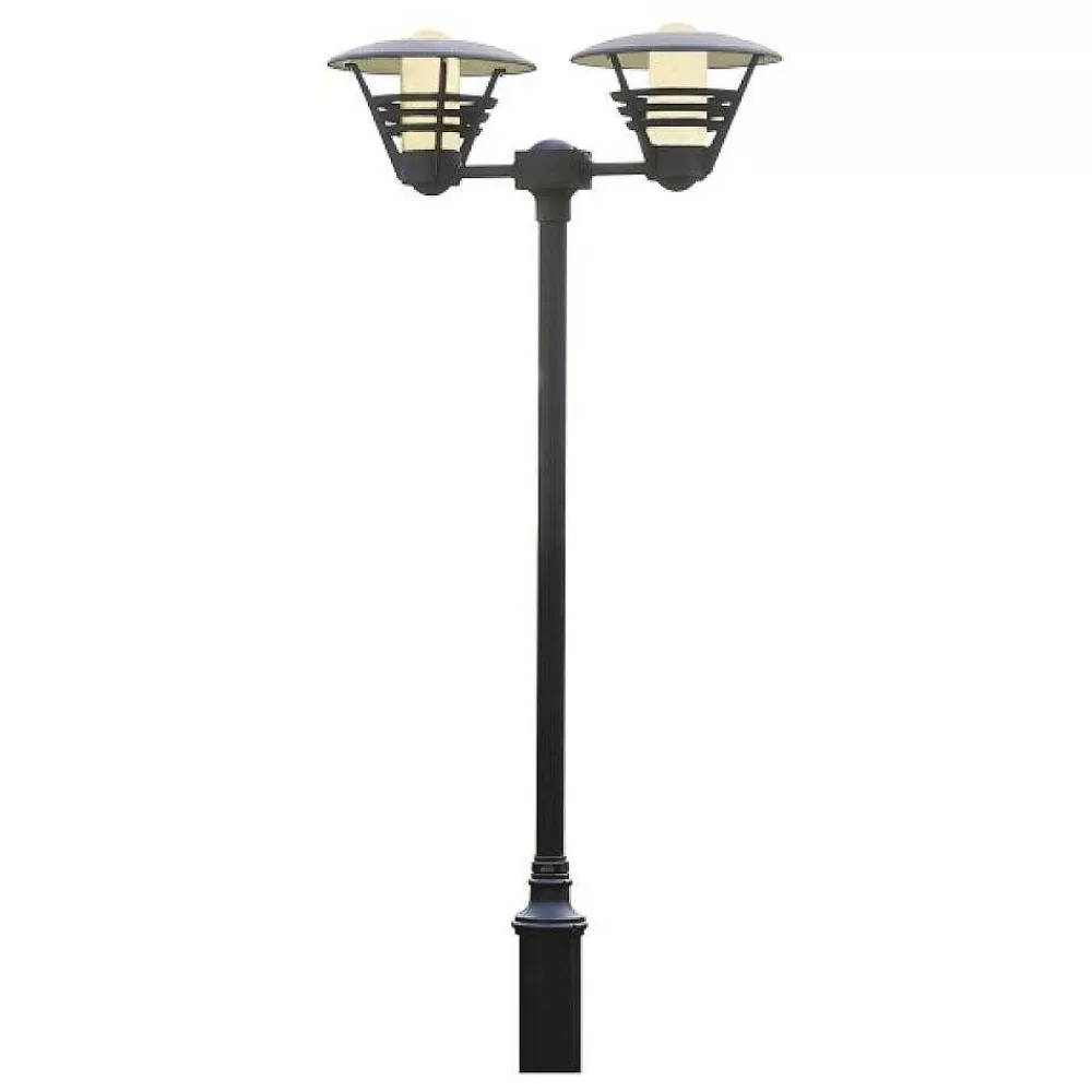 Luminaires Konstsmide Lampadaire Exterieur Konstsmide Gemini Noir, 2 Lumieres