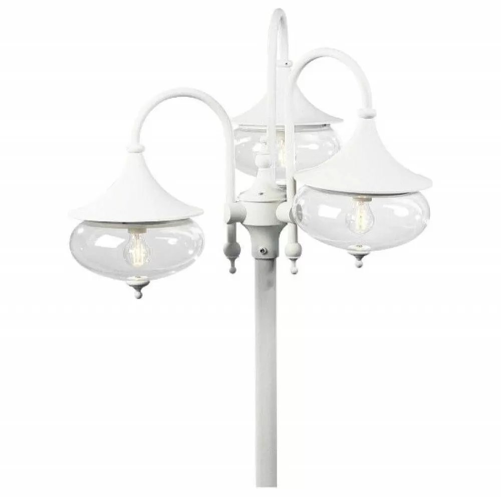 Luminaires Konstsmide Lampadaire Exterieur Konstsmide Libra Blanc, 3 Lumieres