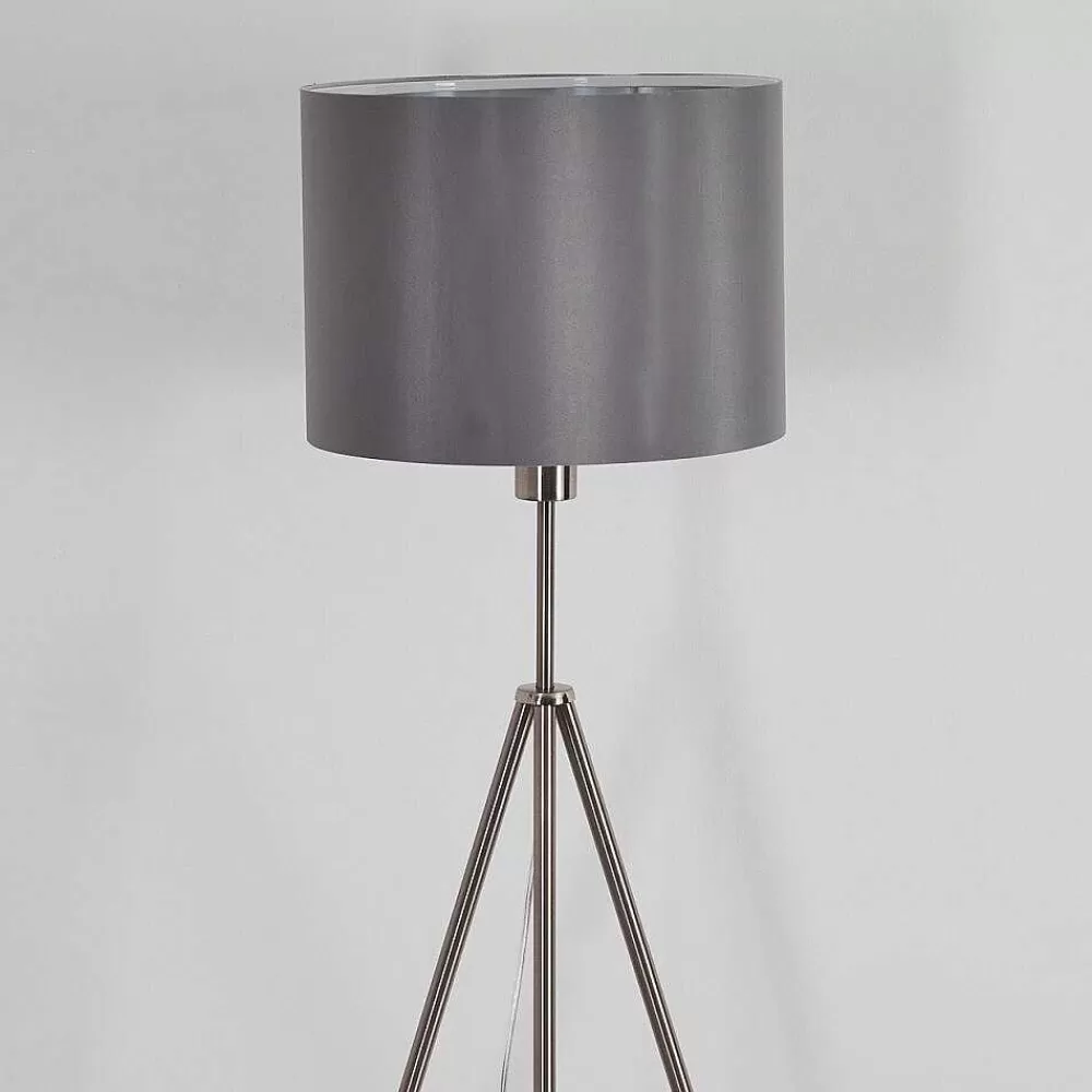 hofstein Lampadaire Malu Nickel Mat, 1 Lumiere