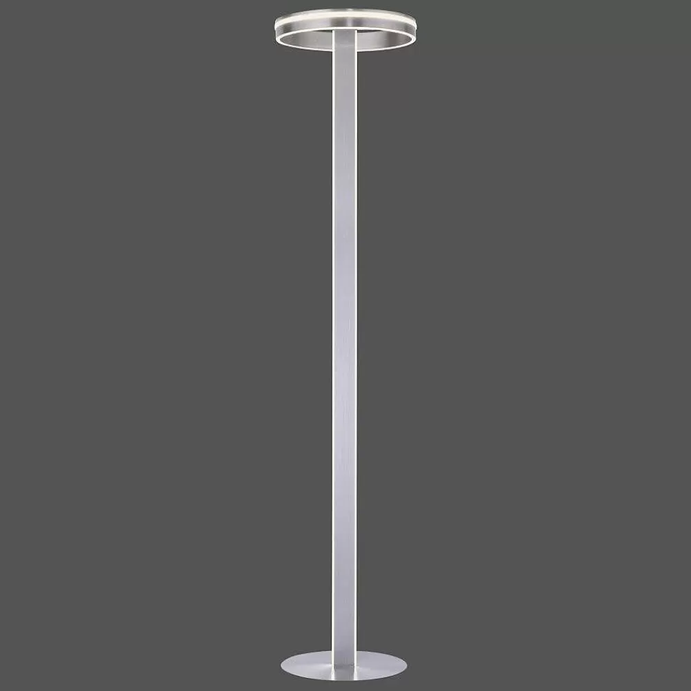 Paul Neuhaus Q-Serie Lampadaire Paul-Neuhaus Q-Vito Led Acier Brosse, 3 Lumieres, Telecommandes