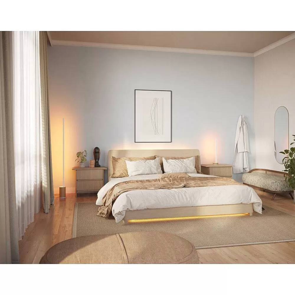 Luminaires Philips Lampadaire Philips Hue Gradient Signe Oak Led Ecru, Blanc, 1 Lumiere