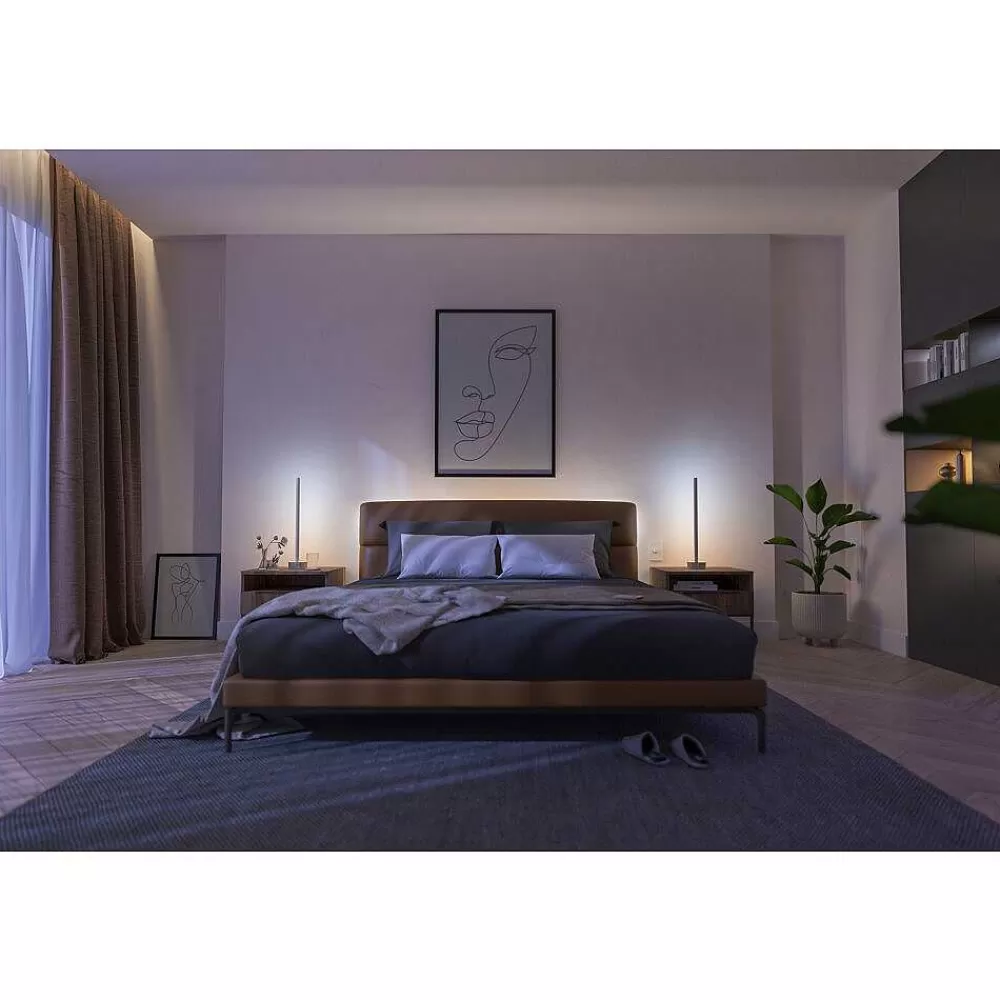 Luminaires Philips Lampadaire Philips Hue Gradient Signe Oak Led Ecru, Blanc, 1 Lumiere