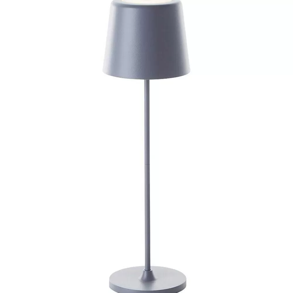 Luminaires Brilliant Lampe A Poser Brilliant Kaami Led Gris, 1 Lumiere