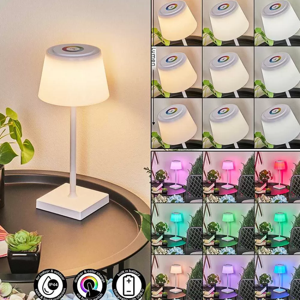 hofstein Lampe A Poser Burzaco Led Blanc, 1 Lumiere, Changeur De Couleurs