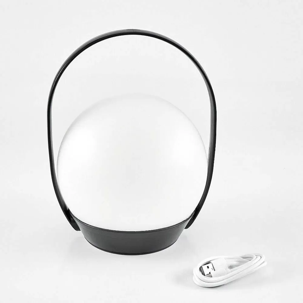 hofstein Lampe A Poser Fair Led Noir, 1 Lumiere, Changeur De Couleurs