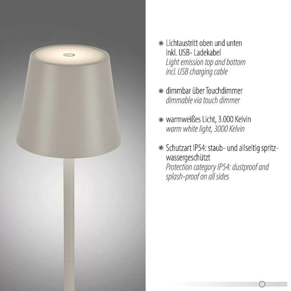 Luminaires Leuchten Direkt Lampe A Poser Leuchten Direkt Euria Led Gris, 1 Lumiere