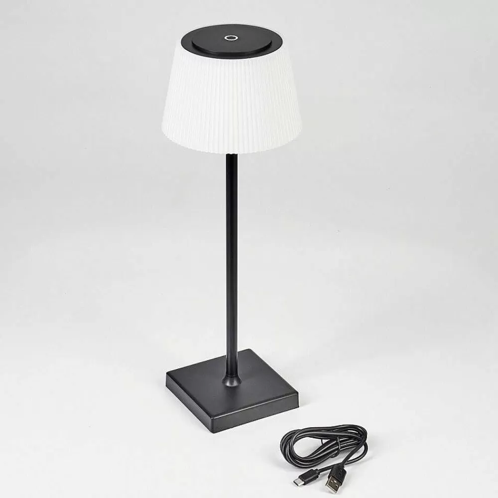 hofstein Lampe A Poser Longchamps Led Noir, 1 Lumiere