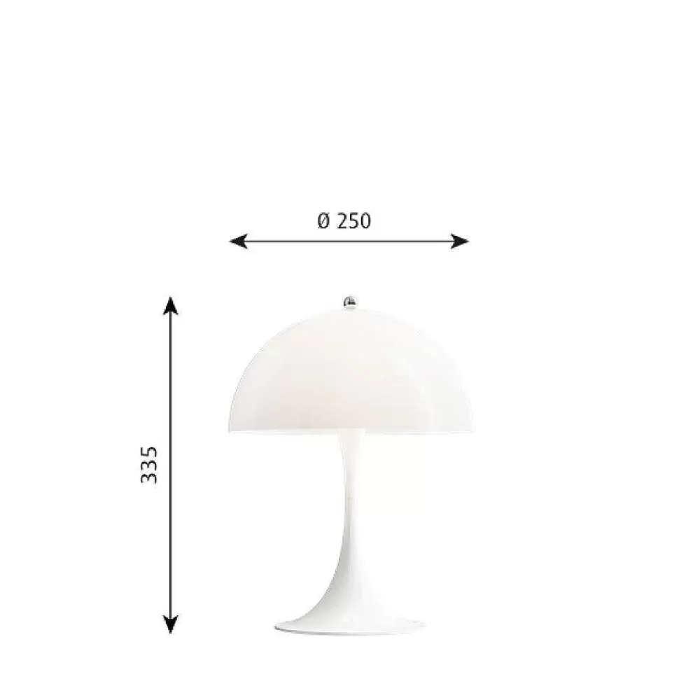Luminaires Louis Poulsen Lampe A Poser Louis Poulsen Panthella Mini Led Blanc Opale, 1 Lumiere