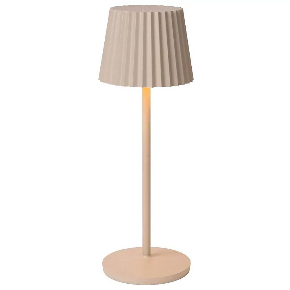 Luminaires Lucide Lampe A Poser Lucide Justine Led Beige, 1 Lumiere