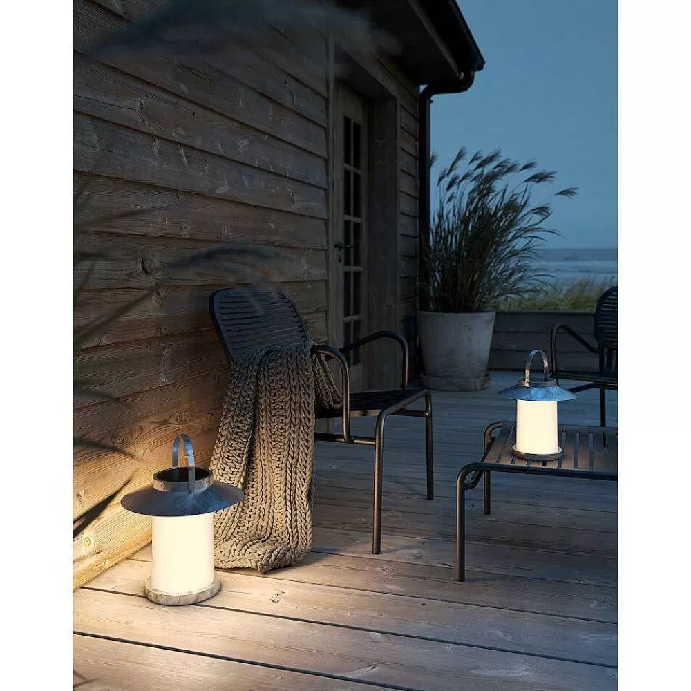 Luminaires Nordlux Lampe A Poser Nordlux Temple Led Zingue, 1 Lumiere