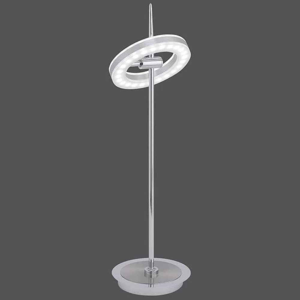 Paul Neuhaus Q-Serie Lampe A Poser Paul Neuhaus Q-Amy Led Acier Inoxydable, 2 Lumieres, Telecommandes