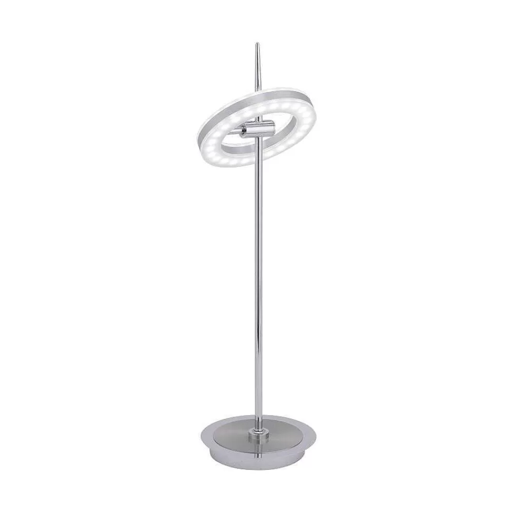 Paul Neuhaus Q-Serie Lampe A Poser Paul Neuhaus Q-Amy Led Acier Inoxydable, 2 Lumieres, Telecommandes