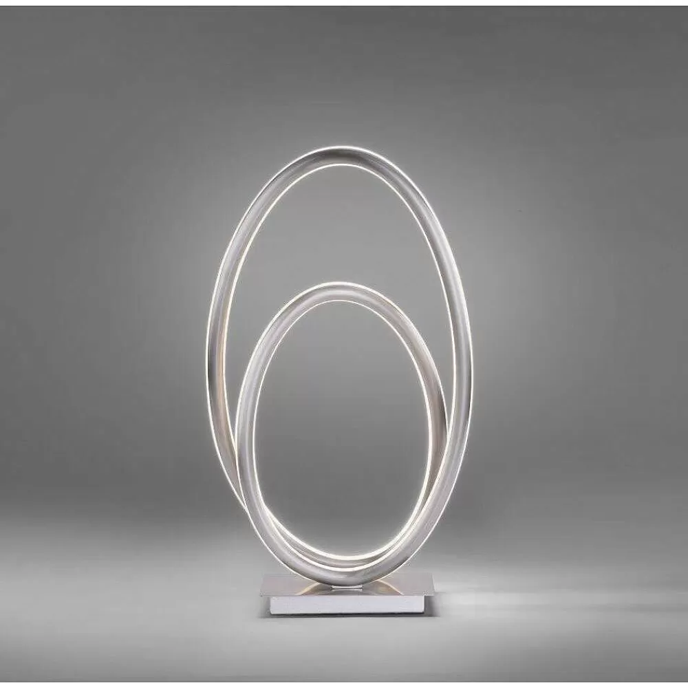 Paul Neuhaus Q-Serie Lampe A Poser Paul Neuhaus Q-Nevio Led Nickel Mat, 1 Lumiere, Telecommandes