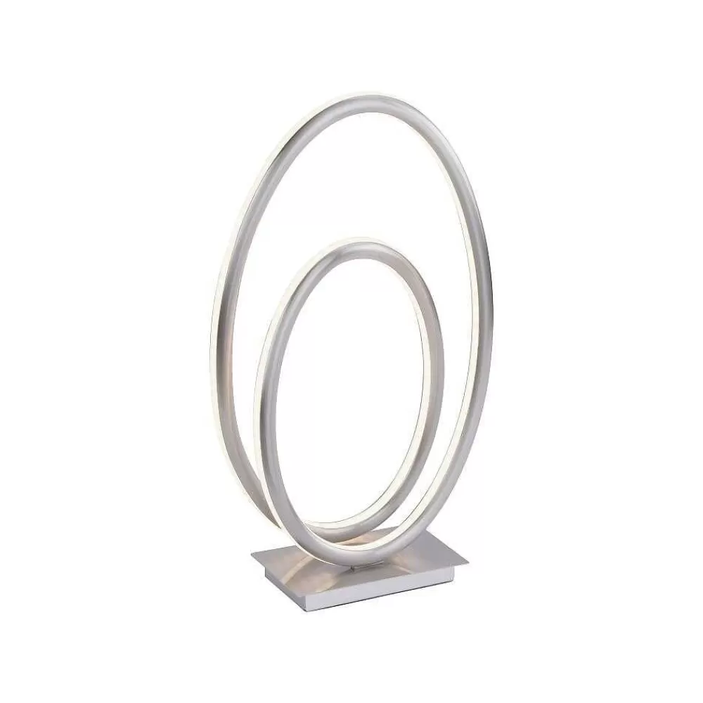 Paul Neuhaus Q-Serie Lampe A Poser Paul Neuhaus Q-Nevio Led Nickel Mat, 1 Lumiere, Telecommandes