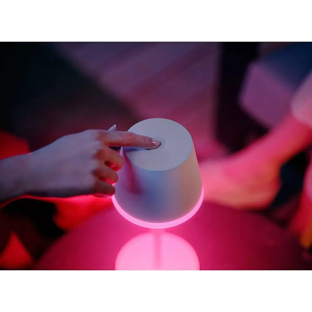 Luminaires Philips Lampe A Poser Philips Hue Go Led Vert, Blanc, 1 Lumiere, Changeur De Couleurs