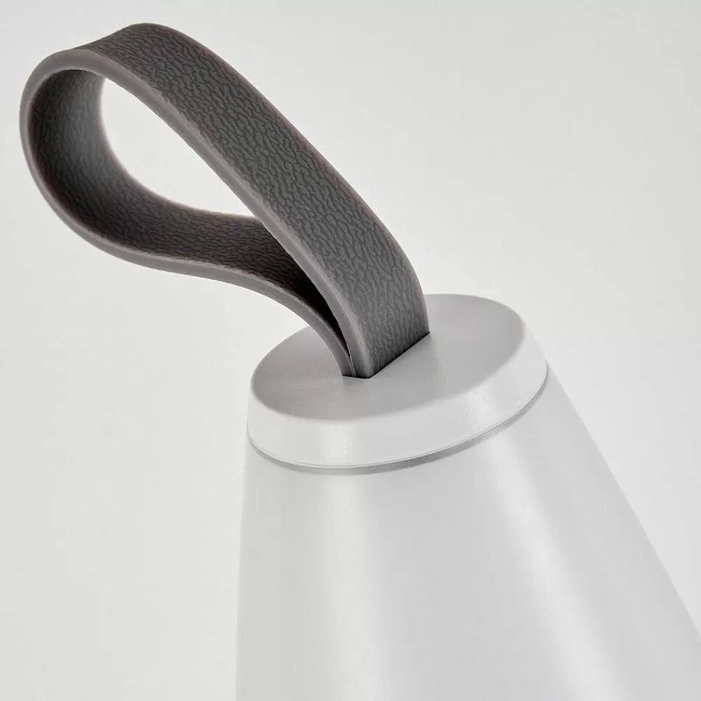 hofstein Lampe A Poser Yari Led Gris, Transparent, Blanc, 1 Lumiere, Telecommandes, Changeur De Couleurs