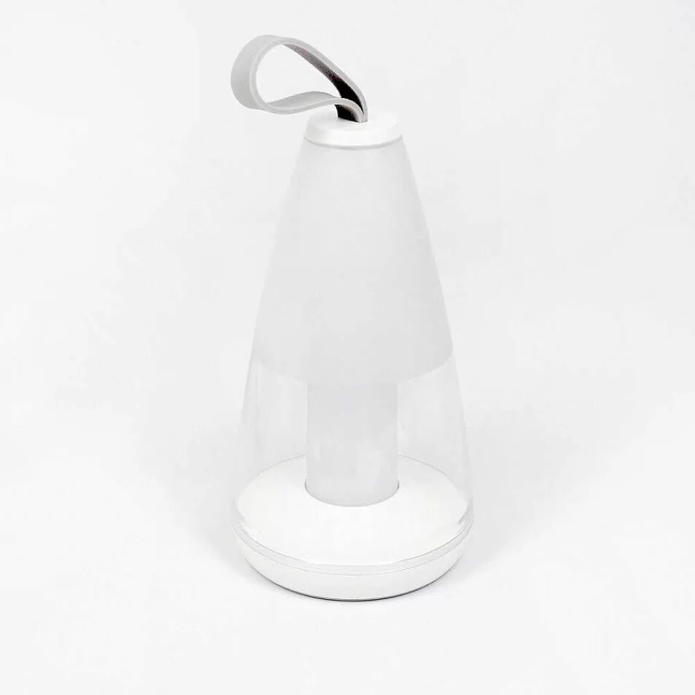 hofstein Lampe A Poser Yari Led Gris, Transparent, Blanc, 1 Lumiere, Telecommandes, Changeur De Couleurs