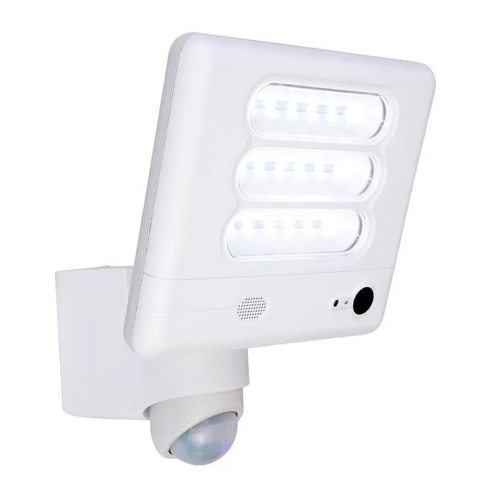 Luminaires Lutec Lampe Avec Camera Lutec Esa Led Blanc, 1 Lumiere, Detecteur De Mouvement