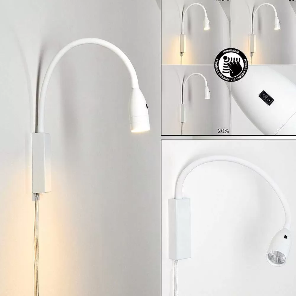 hofstein Lampe De Chevet Alsea Led Blanc, 1 Lumiere, Detecteur De Mouvement