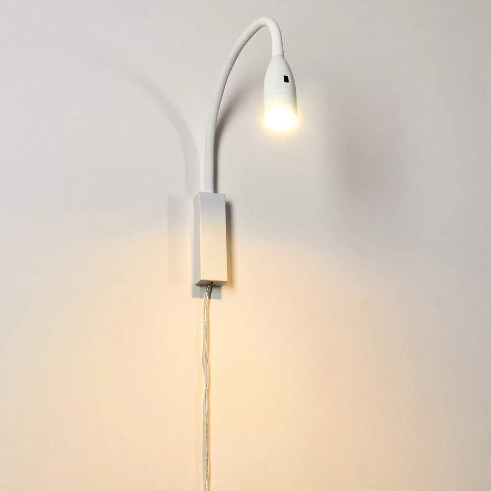 hofstein Lampe De Chevet Alsea Led Blanc, 1 Lumiere, Detecteur De Mouvement