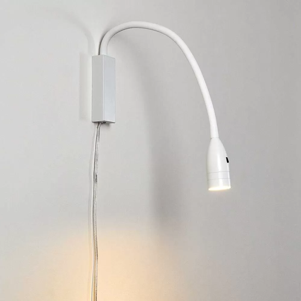 hofstein Lampe De Chevet Alsea Led Blanc, 1 Lumiere, Detecteur De Mouvement