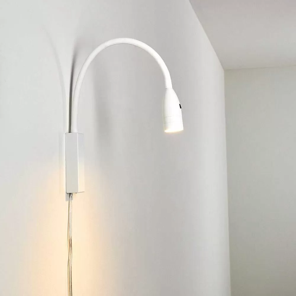 hofstein Lampe De Chevet Alsea Led Blanc, 1 Lumiere, Detecteur De Mouvement