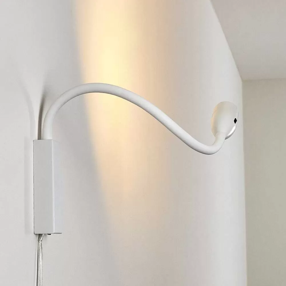 hofstein Lampe De Chevet Alsea Led Blanc, 1 Lumiere, Detecteur De Mouvement