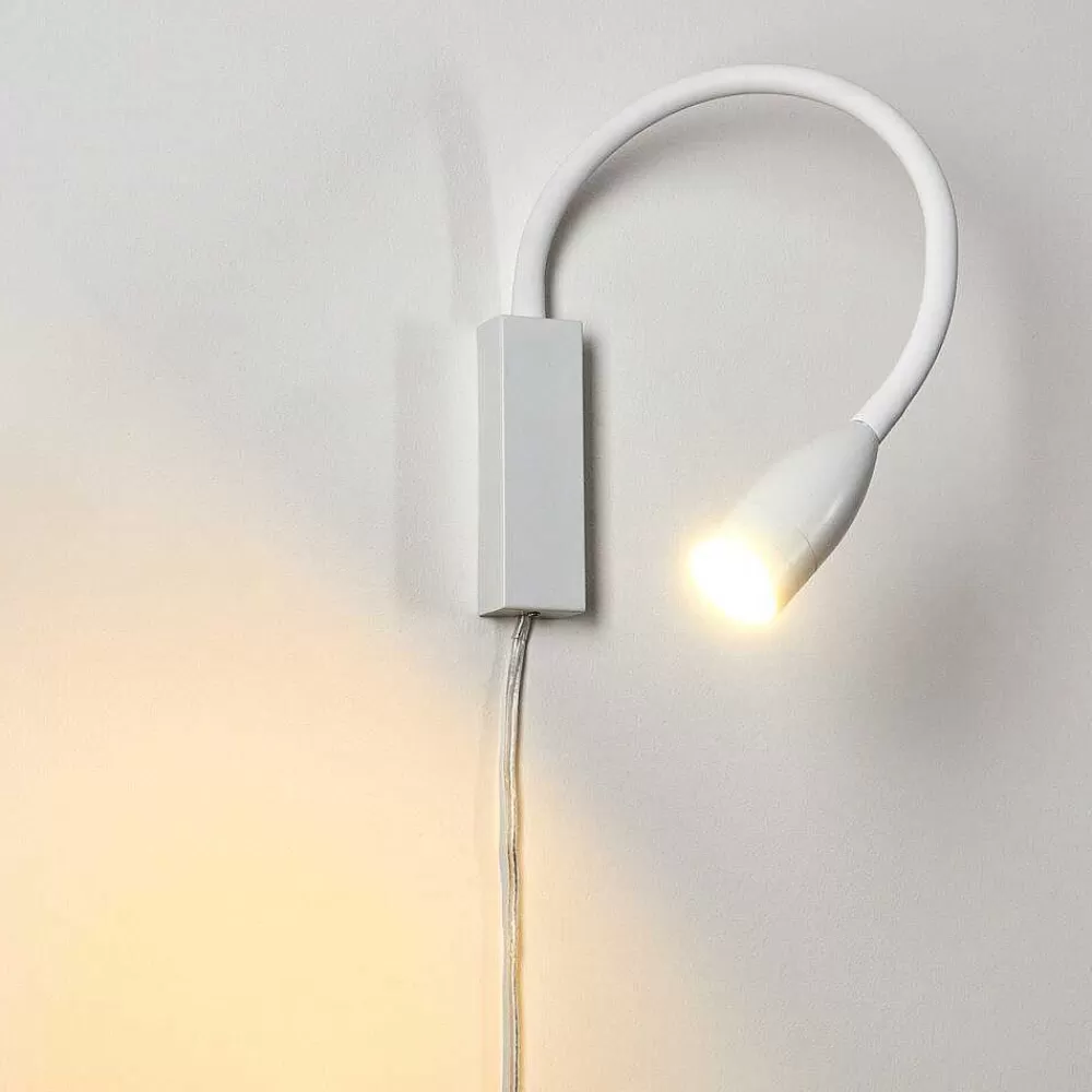 hofstein Lampe De Chevet Alsea Led Blanc, 1 Lumiere, Detecteur De Mouvement