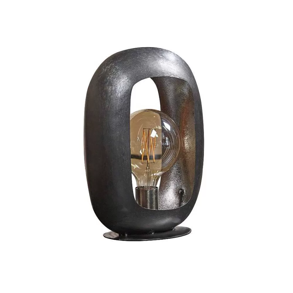 hofstein Lampe De Table Arch Nickel Mat, Noir, 1 Lumiere